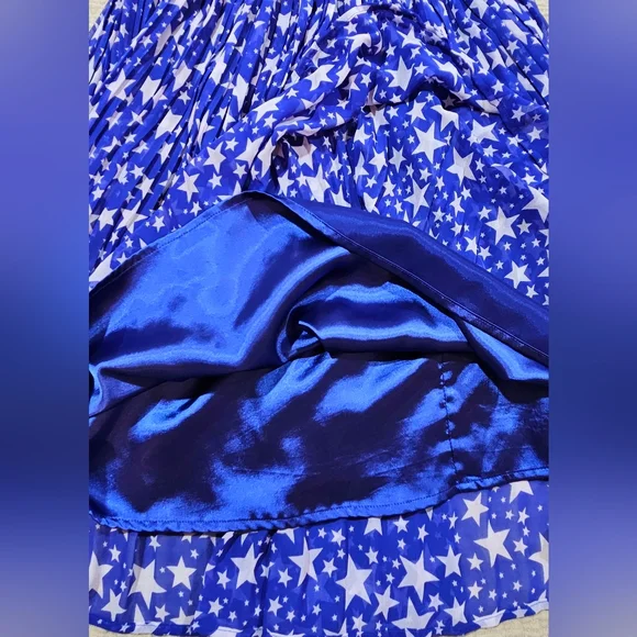 Gianni Bini Designer Cobalt Blue & White Stars Sleeveless Dress Dillard's SizeXS - Picture 5 of 7